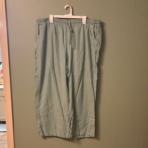 Sage green GAP linen pants